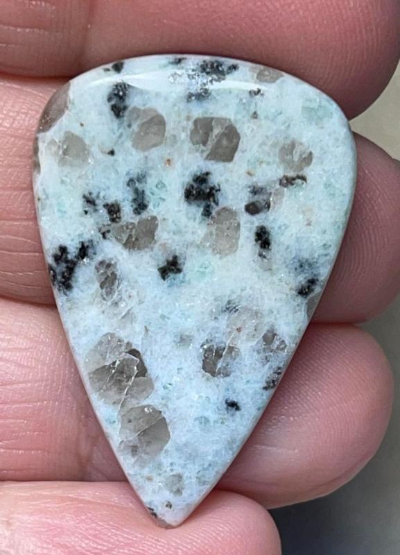 Teardrop 36x24mm Kiwi Jasper Cabochon 08