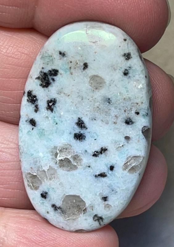 Oval 39x24mm Kiwi Jasper Cabochon 10