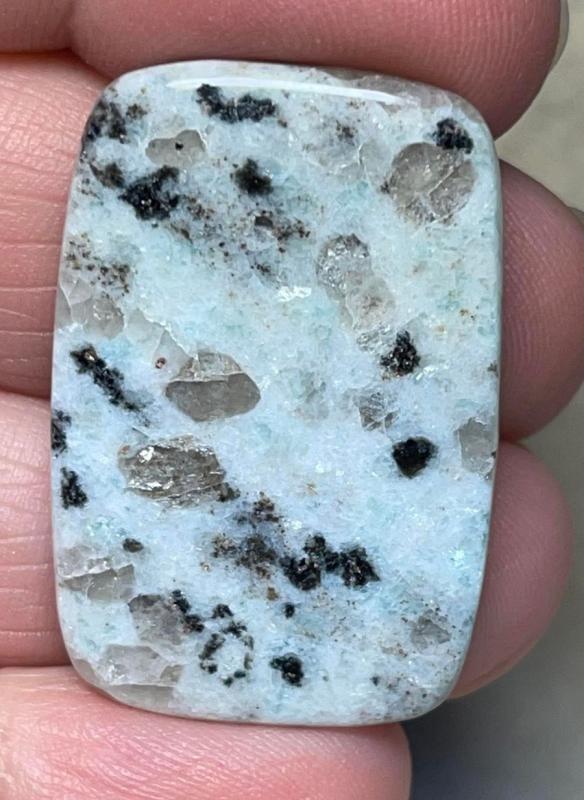 Rectangle 34x22mm Kiwi Jasper Cabochon 11