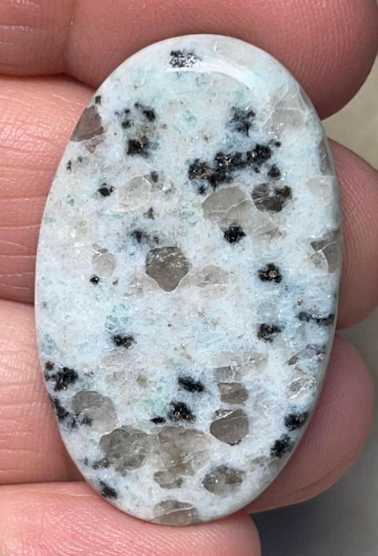 Oval 38x23mm Kiwi Jasper Cabochon 12