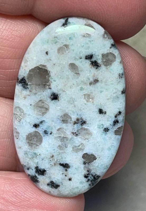 Oval 37x22mm Kiwi Jasper Cabochon 13