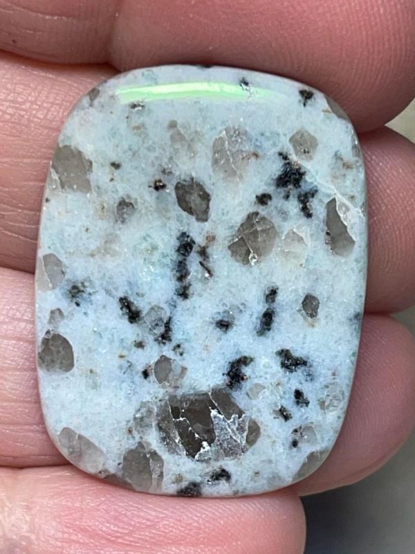 Rectangle 32x24mm Kiwi Jasper Cabochon 14