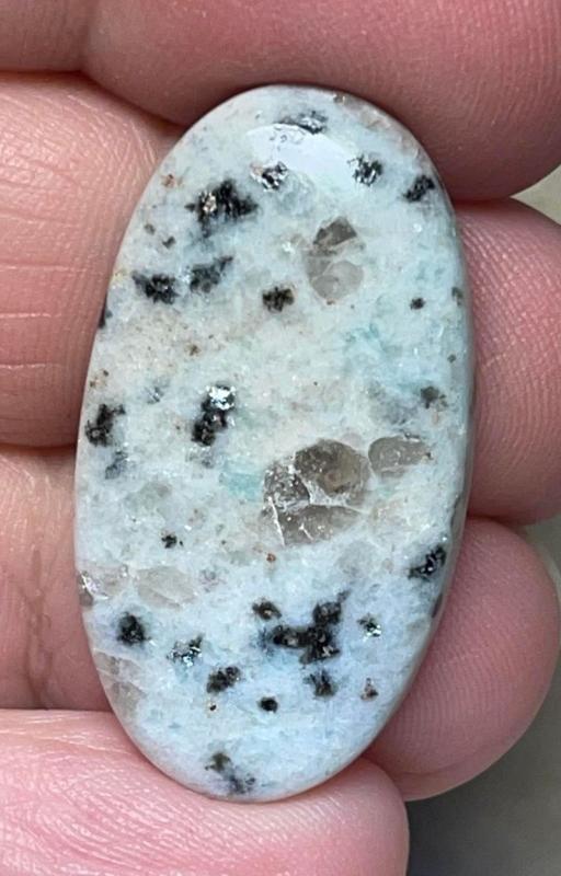 Oval 33x18mm Kiwi Jasper Cabochon 17