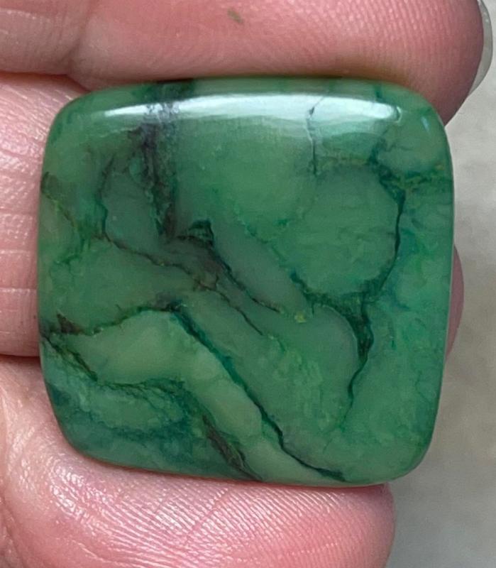 Freeform 25x25mm Paradise Jade Cabochon 02