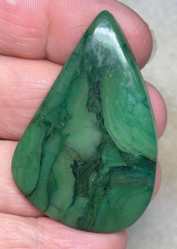 Freeform 50x33mm Paradise Jade Cabochon 10