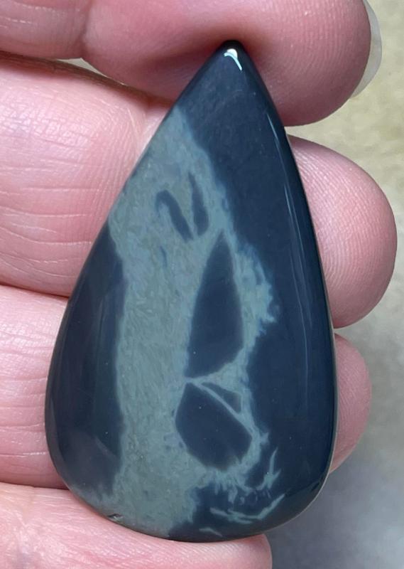 Teardrop 43x26mm Cobweb Jasper Cabochon 01