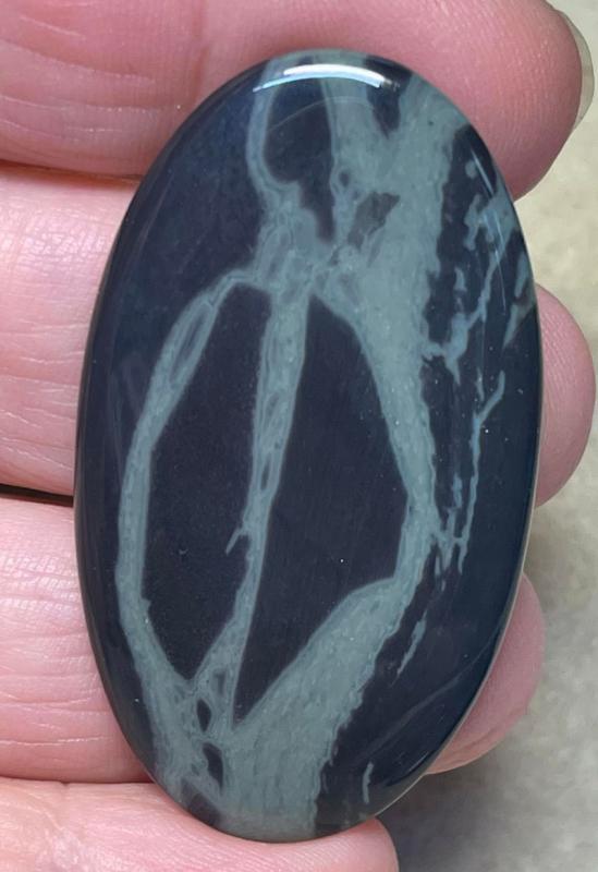 Oval 49x28mm Cobweb Jasper Cabochon 12