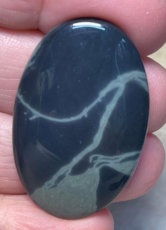 Oval 39x24mm Cobweb Jasper Cabochon 15
