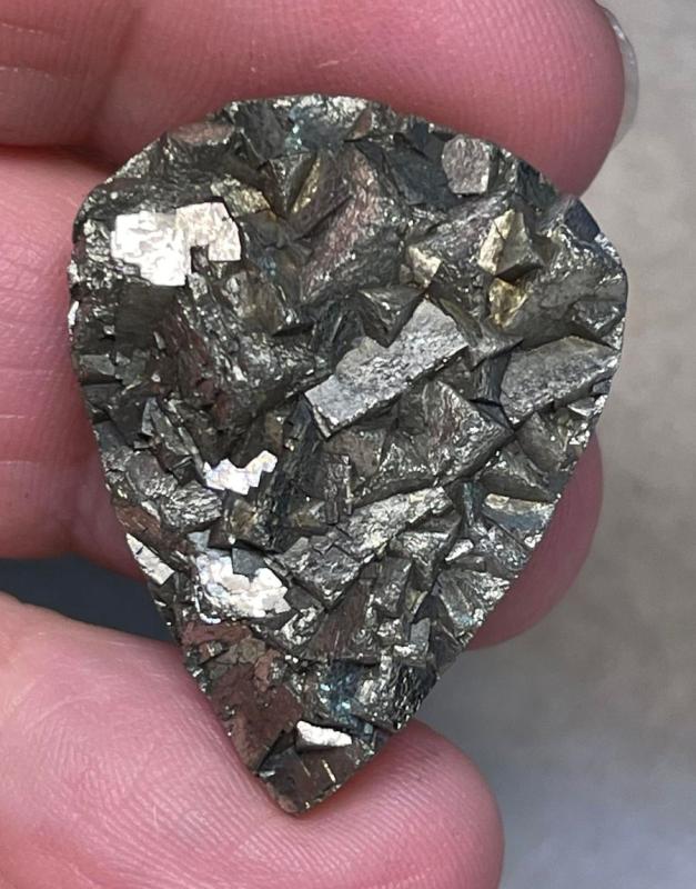 Teardrop 31x24mm Druzy Pyrite Cabochon 02