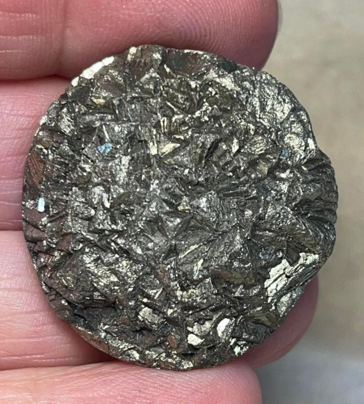 Round 31x31mm Druzy Pyrite Cabochon 14