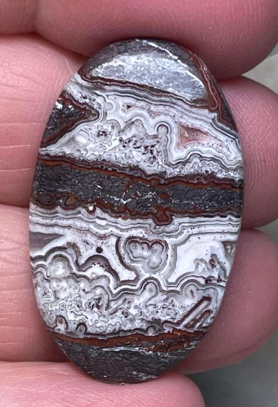 Oval 34x21mm Natural Crazy Lace Agate Cabochon 52