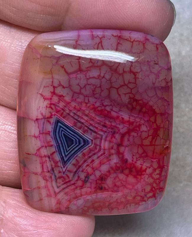 Rectangle 41x34mm Dragon Vein Agate Cabochon 28