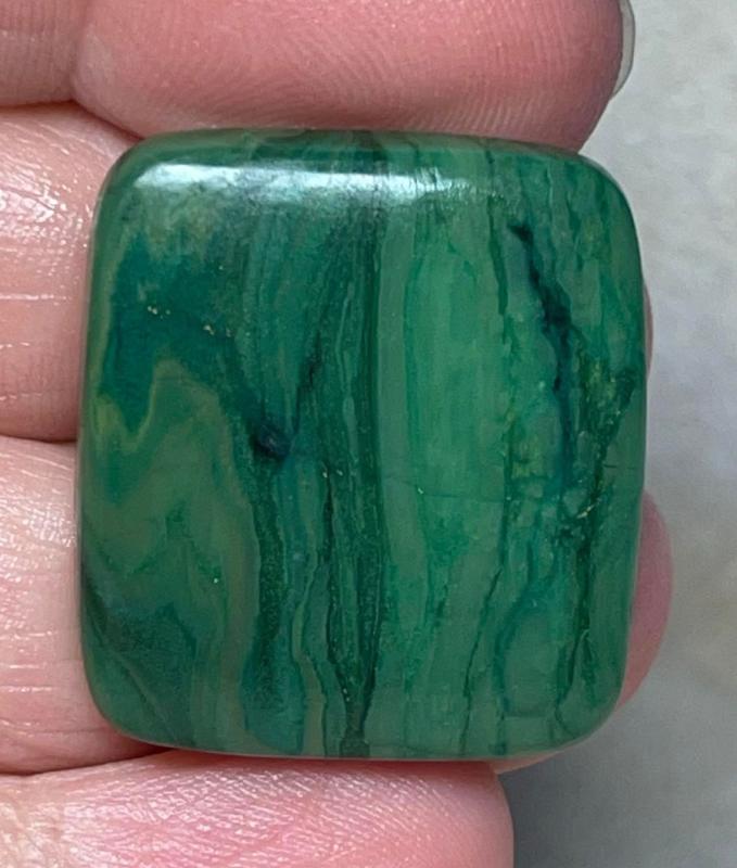 Rectangle 28x25mm Paradise Jade Cabochon 08