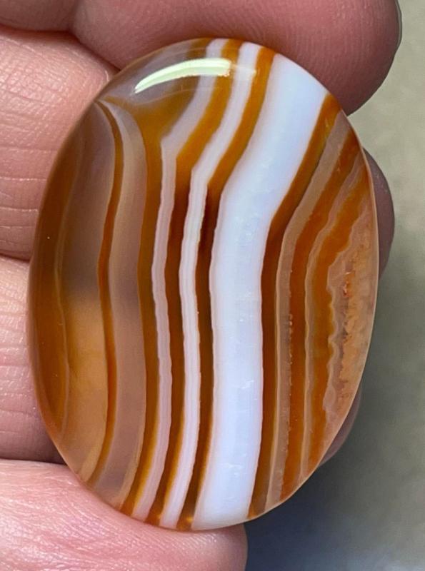 Oval 38x26mm Banded Onyx Cabochon 23