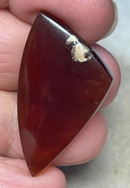 Freeform 39x22mm Indonesian Red Amber Cabochon 01