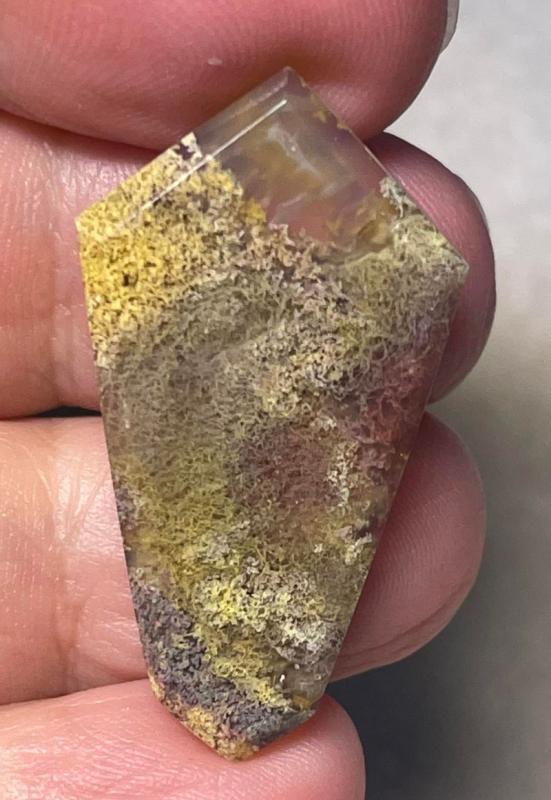 Freeform 36x20mm Indonesian Moss Agate Cabochon 74