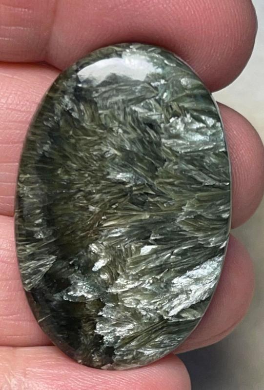 Oval 38x25mm Seraphinite Cabochon 44