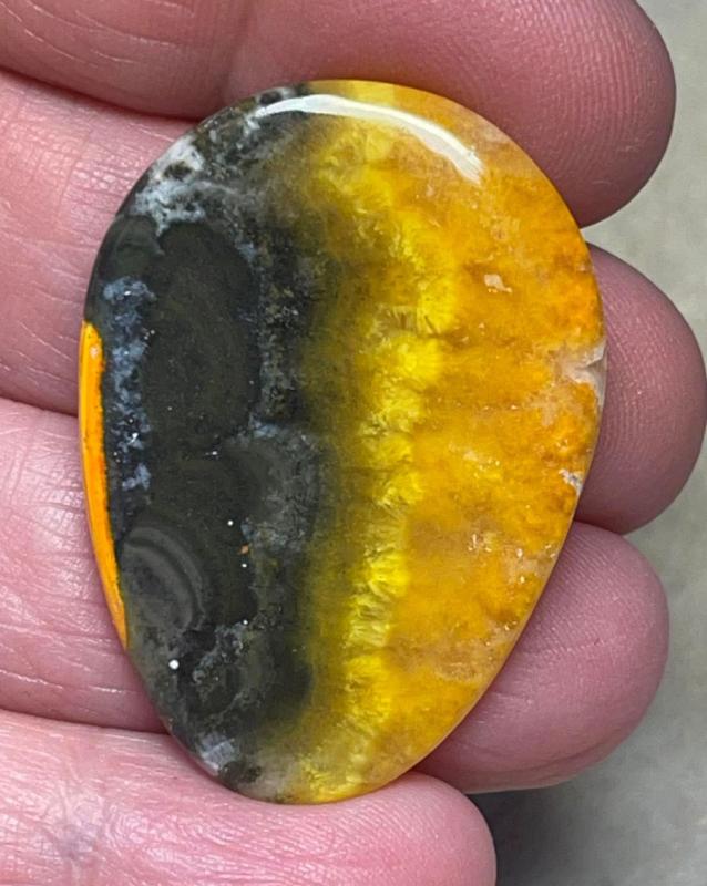 Teardrop 38x28mm Bumble Bee Jasper Cabochon 39