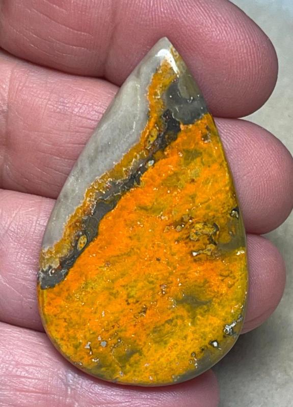 Teardrop 48x30mm Bumble Bee Jasper Cabochon 46