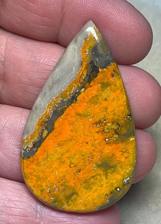 Teardrop 48x30mm Bumble Bee Jasper Cabochon 46