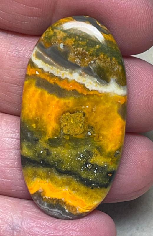 Oval 44x22mm Bumble Bee Jasper Cabochon 53