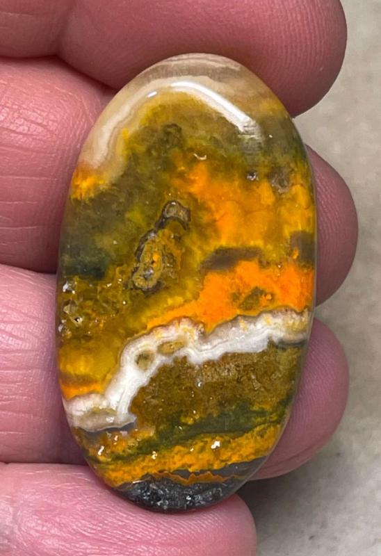 Oval 38x21mm Bumble Bee Jasper Cabochon 55