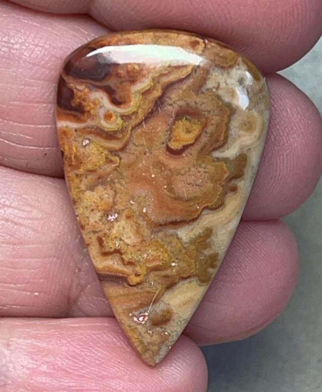 Teardrop 34x21mm Dryhead Agate Cabochon 34