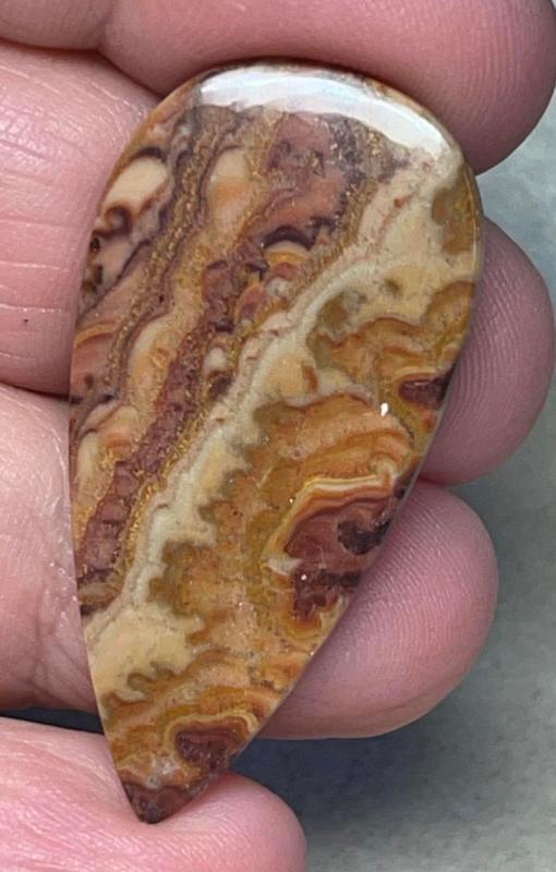 Teardrop 42x21mm Dryhead Agate Cabochon 40