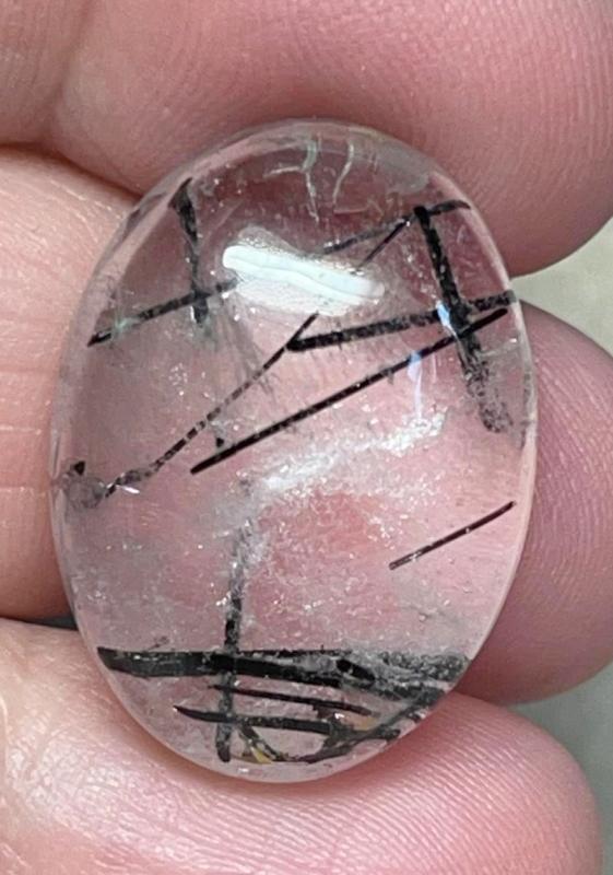 Oval 26x19mm Tourmalated Quartz Cabochon 37