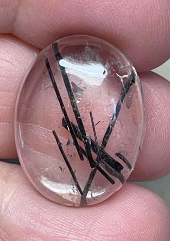 Oval 24x18mm Tourmalated Quartz Cabochon 38