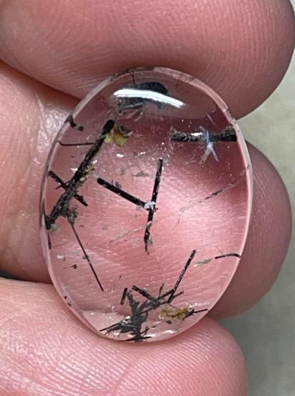 Oval 22x17mm Tourmalated Quartz Cabochon 59