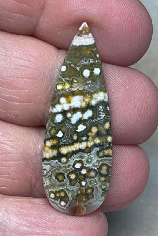 Teardrop 38x14mm Ocean Jasper Cabochon 61