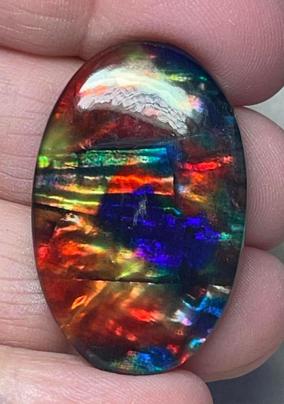Oval 36x23mm Dichroic Glass Cabochon 17