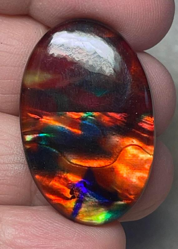 Oval 34x22mm Dichroic Glass Cabochon 21