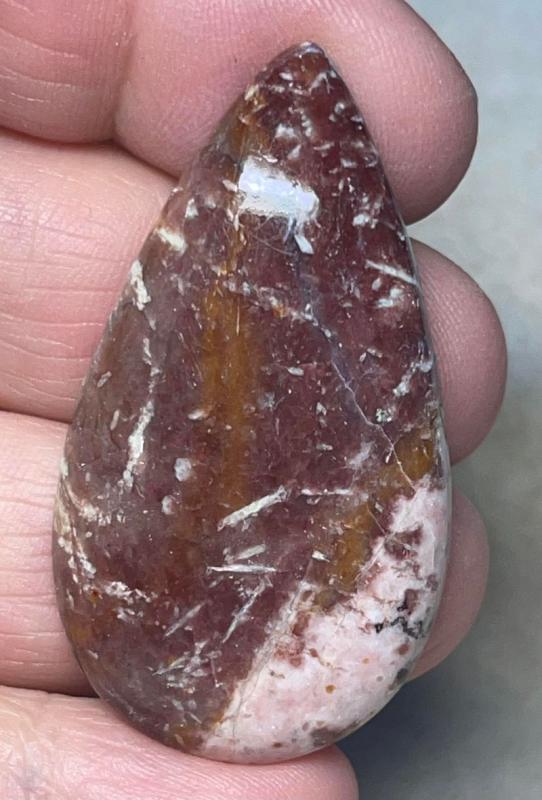 Teardrop 48x26mm Butterfly Wing Jasper Cabochon 29