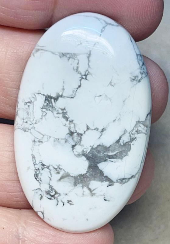 Oval 47x29mm Howlite Cabochon 29