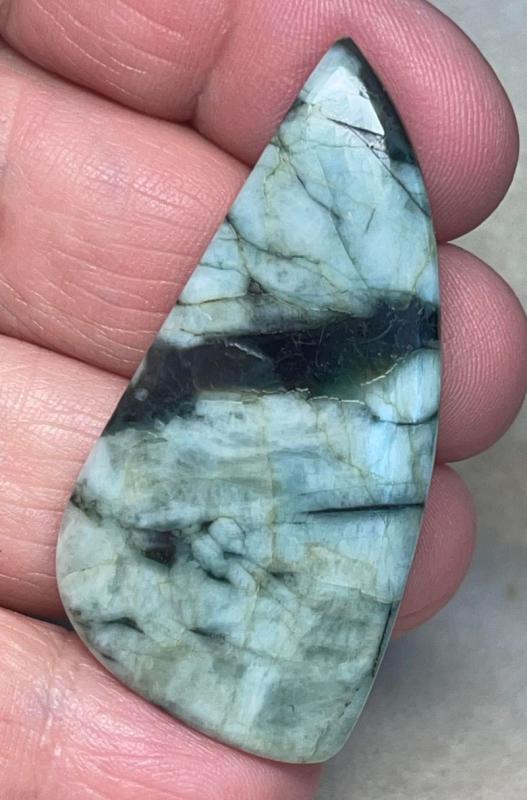 Freeform 53x25mm Emerald Cabochon 33