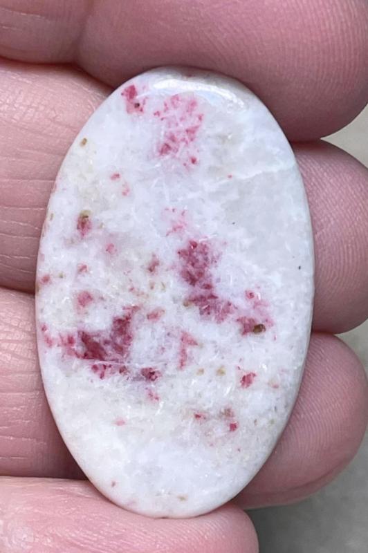 Oval 36x22mm Cinnabar in Quartz Cabochon 23