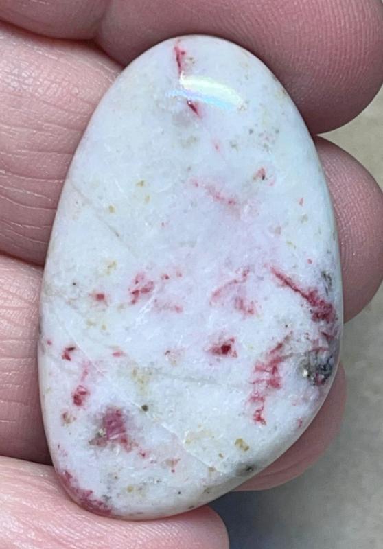 Freeform 40x25mm Cinnabar in Quartz Cabochon 31