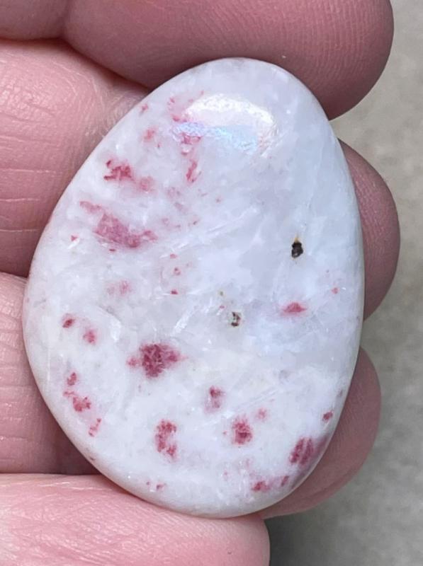 Freeform 34x25mm Cinnabar in Quartz Cabochon 33
