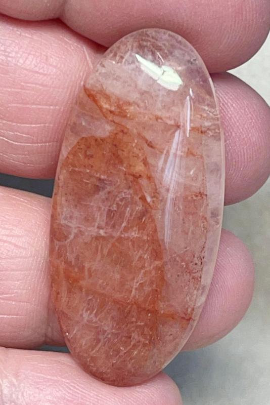 Oval 42x20mm Hematoid Quartz Cabochon 10