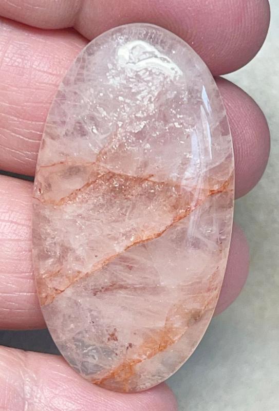Oval 47x25mm Hematoid Quartz Cabochon 12
