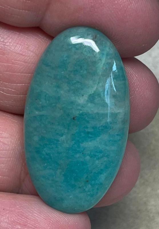 Oval 38x21mm Peruvian Amazonite Cabochon 33