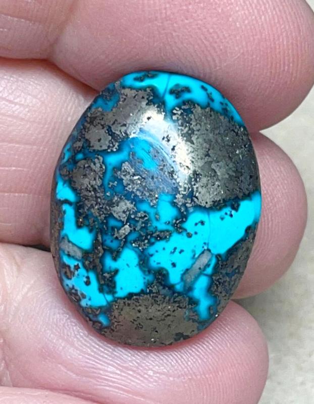 Oval 24x18mm P Turquoise Cabochon 45