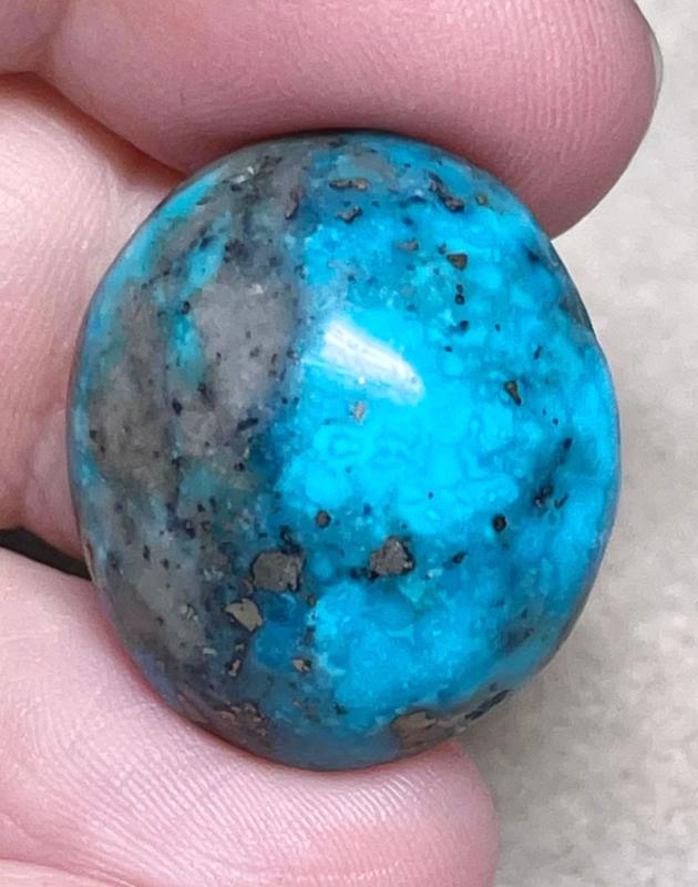 Oval 25x22mm P Turquoise Cabochon 48