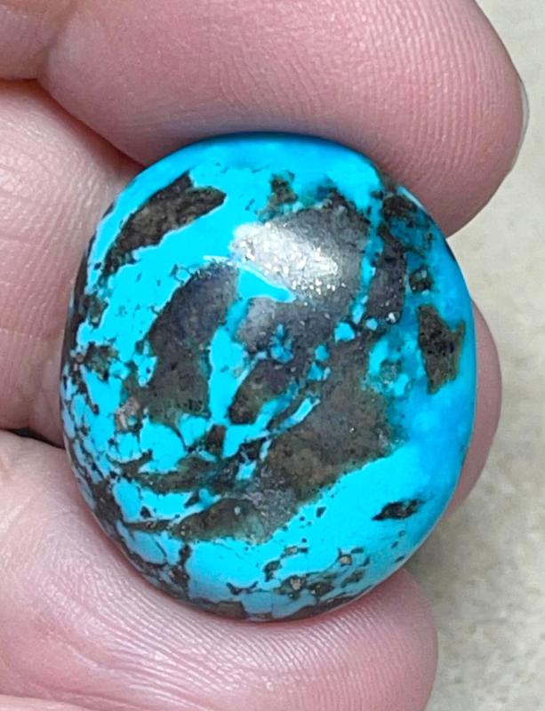 Oval 24x21mm P Turquoise Cabochon 49
