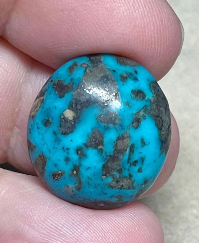 Oval 21x19mm P Turquoise Cabochon 52