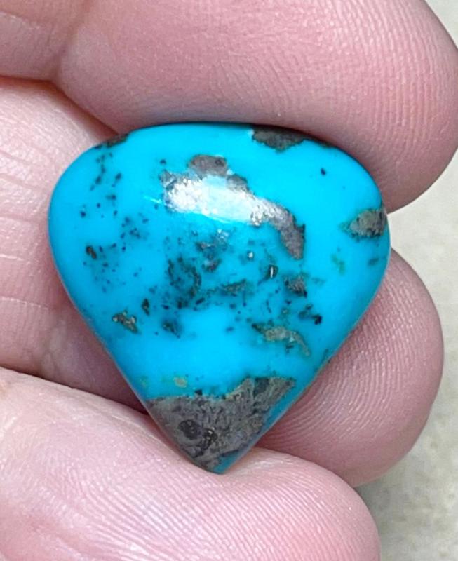 Teardrop 21x20mm P Turquoise Cabochon 53