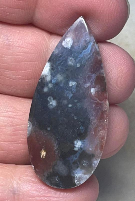 Teardrop 43x20mm Oregon Sunset Jasper Cabochon 28