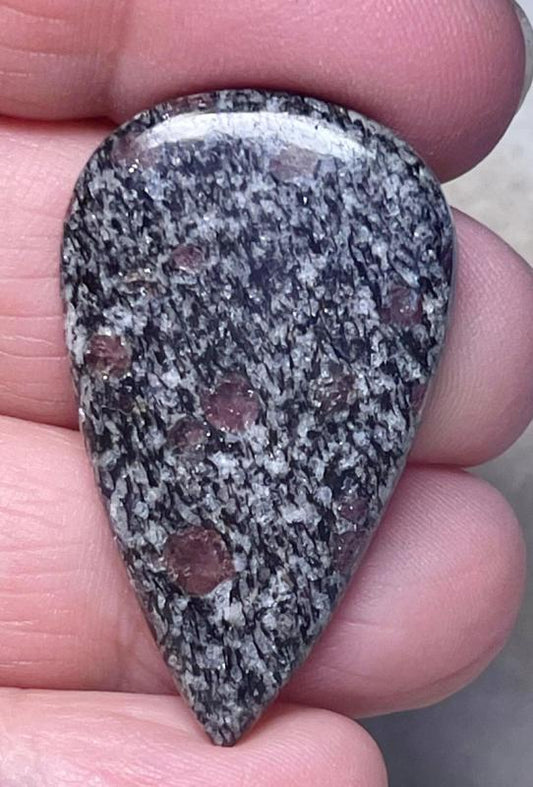 Teardrop 39x23mm Spinel in Matrix Cabochon 28